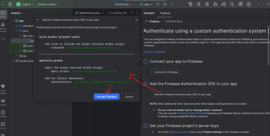 How to Add Firebase Authentication SDK to Android
