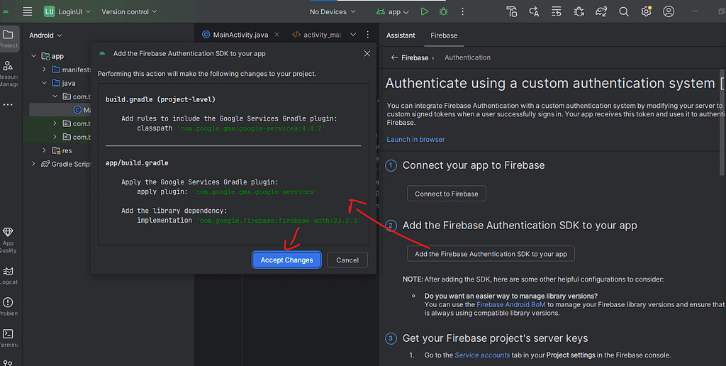 How to Add Firebase Authentication SDK to Android