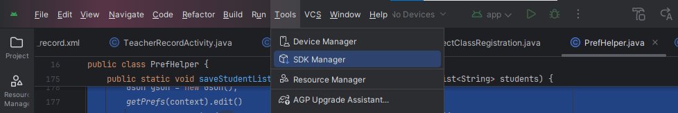 android development setup - Android Sdk tools update